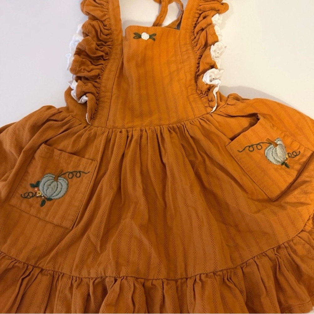 Love & Grow girl’s fall pumpkin tunic dress set size 7Y EUC - Picture 5 of 12
